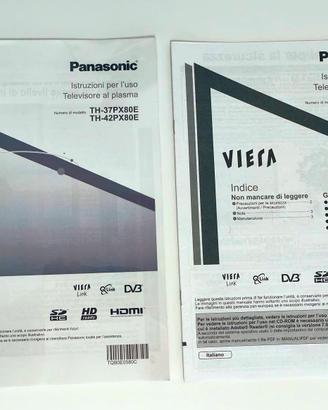 Manuale Panasonic Viera TH-37PX80E TH-42PX80E