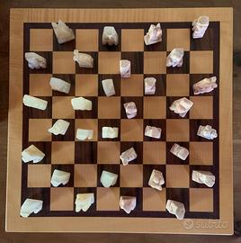 scacchiera di legno