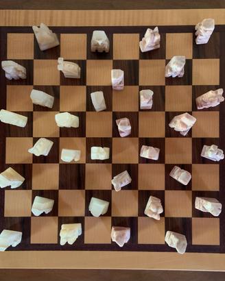 scacchiera di legno