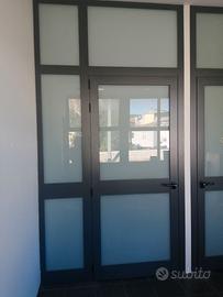 Porte  alluminio e vetro antinfortunistico