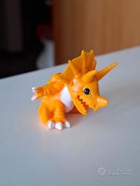 Dinosauro Triceratopo Arancione Kinder Sorpresa