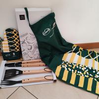 set barbecue + guanto + grembiule