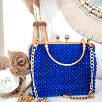 Borsa da cerimonia in perline blù 💙. Handmade 