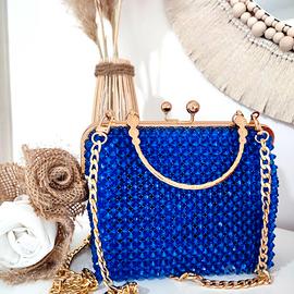 Borsa da cerimonia in perline blù 💙. Handmade 