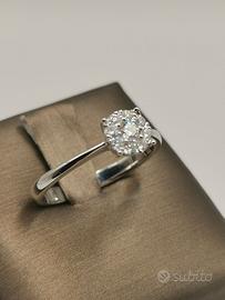 Anello solitario “magic” oro 18kt diamanti 0,20 ct