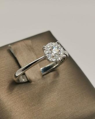 Anello solitario “magic” oro 18kt diamanti 0,20 ct
