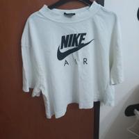 T-shirt donna/ragazza manica corta Nike Air bianca