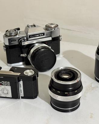 macchina fotografica contarex super con accessori