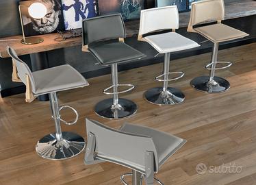 4 sgabelli bar regolabili con schienale