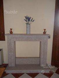 Caminetto cornice in marmo Giallo d'Istria antica