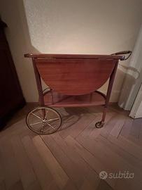 Carrello bar portavivande con piano a ribalta