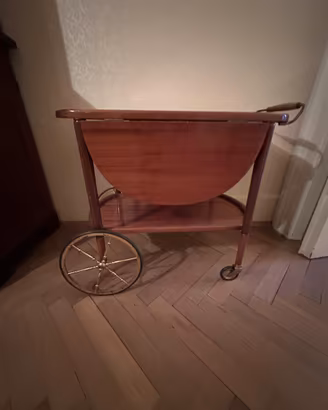 Carrello bar portavivande con piano a ribalta