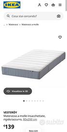 Materasso singolo IKEA + testiera IKEA