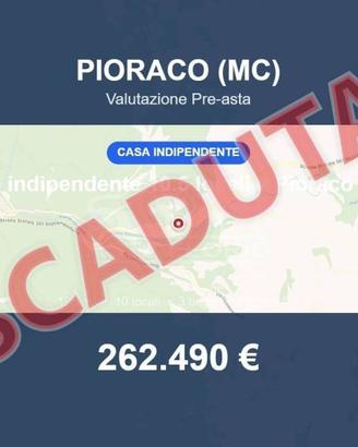 Immobile in asta di 105 m² con box auto a Pioraco