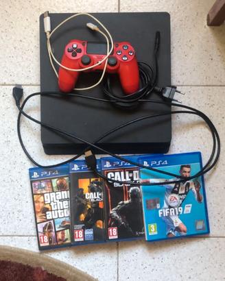 Ps4 da 500gb usata + controller con 4 giochi