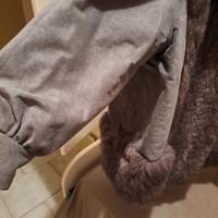 giacca donna,parte in pelliccia e parte in pelle