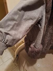 giacca donna,parte in pelliccia e parte in pelle
