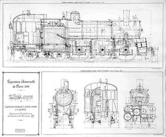 LOCOMOTIVA "LA MUCCA", ANNO 1900. RISTAMPA POSTER