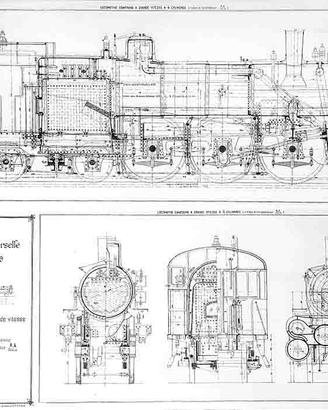 LOCOMOTIVA "LA MUCCA", ANNO 1900. RISTAMPA POSTER
