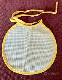 Bavaglino neonato ricamabile
