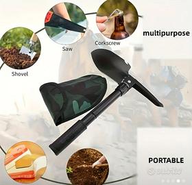 Pala/piccone vanga portatile pieghevole multiuso e