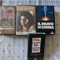 4 vhs Novecento+Giuseppe+Muro di gomma+Cul de Sac