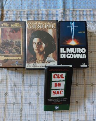 4 vhs Novecento+Giuseppe+Muro di gomma+Cul de Sac
