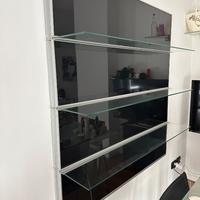 Mobile a muro con 3 ripiani in vetro