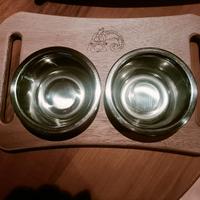 Ciotole e supporto per pappa gatto o cagnolino di