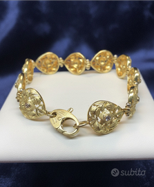Bracciale fiorentino handmade oro giallo 18kt