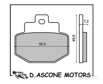 Coppia pastiglie freno posteriori organiche Piaggi