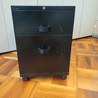 Tecno cassettiera 2 cassetti metallo col. nero