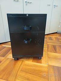 Tecno cassettiera 2 cassetti metallo col. nero