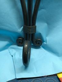 comodino in ferro e vetro 