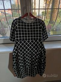 Vestito con maniche corte NERO/BIANCO Tg. M