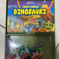 Dinosauri e mezzi meccanici macchine da lavoro