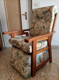 Poltrona reclinabile vintage 