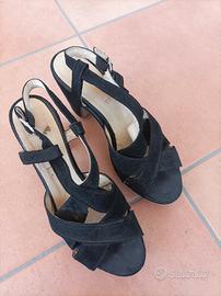 sandali camoscio nero n 37