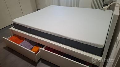 LETTO MATRIMONIALE IKEA MALM BIANCO