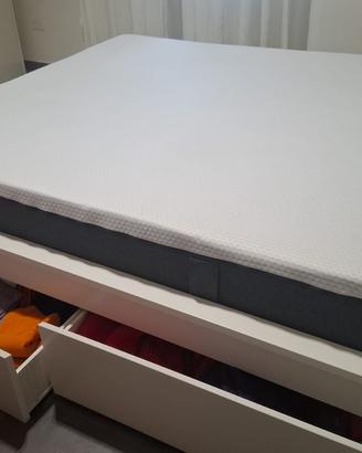 LETTO MATRIMONIALE IKEA MALM BIANCO