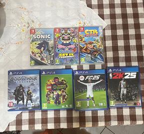 Giochi Playstation 4 e Nintendo Switch