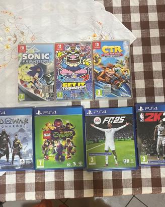 Giochi Playstation 4 e Nintendo Switch