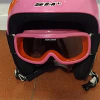 Casco sci bambina misura 52-54 con visiera