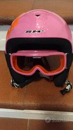 Casco sci bambina misura 52-54 con visiera