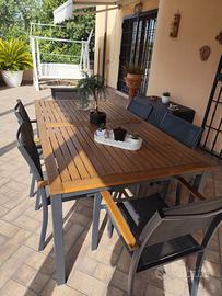 Tavolo da giardino e 6 sedie