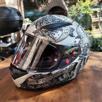Casco moto integrale 𝗮𝗿𝗴𝗲𝗻𝘁𝗼/𝗻𝗲𝗿𝗼