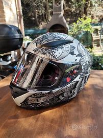 Casco moto integrale 𝗮𝗿𝗴𝗲𝗻𝘁𝗼/𝗻𝗲𝗿𝗼