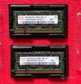 RAM 4GB Hynix (2x2GB) (PC Portatile HP LG Lenovo)