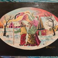 Raro quadro olio su tela- S. Mayorca- paesaggio 