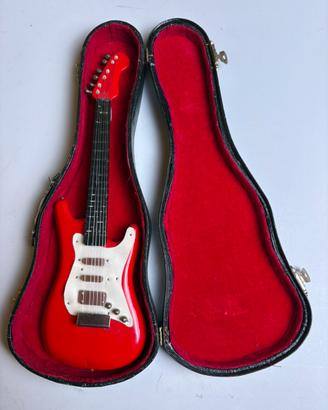 Mini Chitarra Elettrica Rossa con Custodia Rigida